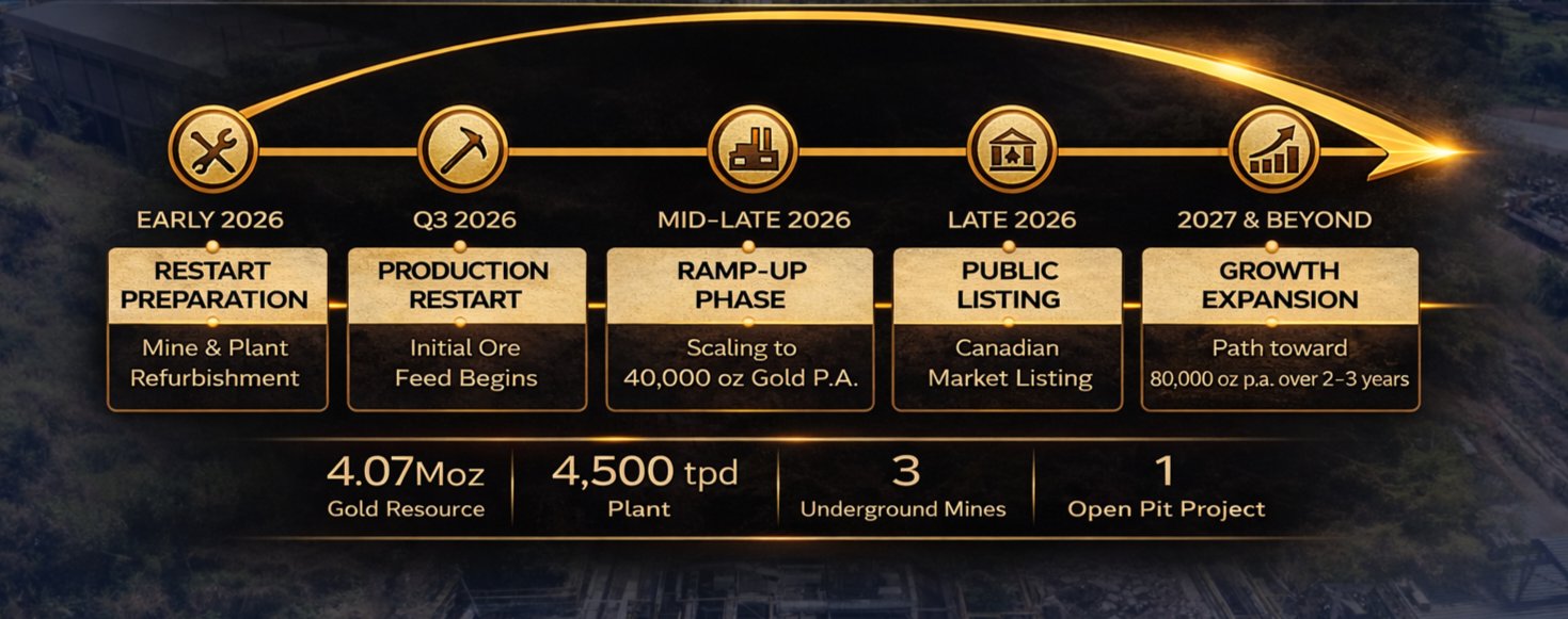 Pilar Gold roadmap and public listing timeline